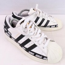 SUPERSTAR Canvas 27.0cm/adidas スーパースター アディダス スニーカー 白 ホワイト 黒 ロゴ 金ベロ 中古 古着 メンズ ad5111_画像7