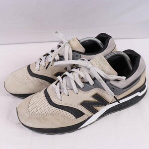 997.5 ニューバランス 27.0cm/New Balance グレー 灰色 黒 金 中古 古着 スニーカー メンズ yy9124