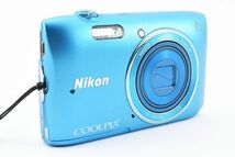 【1円】 Nikon COOLPIX S3600 ブルー ボディ コンパクトデジタルカメラ ニコン クールピクス 本体 中古 動作未確認 ジャンク 56426317_画像4