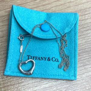 ☆1円☆TIFFANY Co ティファニー オープンハート ペンダント ネックレス SV925アクセサリー Tiffany 約3.2g 約50cm