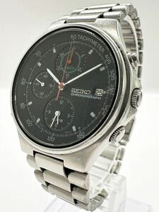 【セイコー1円〜】SEIKO 7T42-6A10 クロノグラフ 腕時計 メンズ QZ 稼動品 中古 89W72