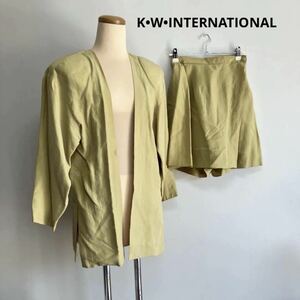 KWINTERNATIONAL セットアップ　ジャケット　パンツ　シルク