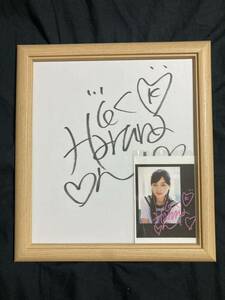  Kawaguchi spring . san autograph square fancy cardboard Cheki 