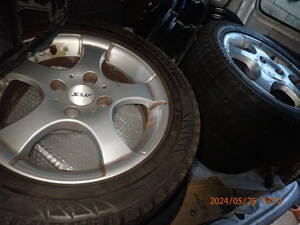 バリ溝 ATS 15x6J PCD108 +27 ブリザック レボ2 195/55R15 2008年製 4本 プジョー 206 306 307 405 シトロエン　