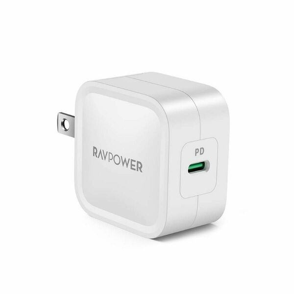 【生産終了品】RAVPOWER GaN採用 30W USB-C充電器 RP-PC120 ホワイト