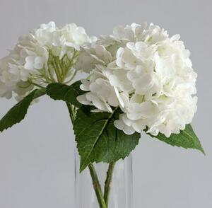 紫陽花２本セット白★アジサイ高級造花★撥水花材★高さ約52ｃｍ★アートフラワー★