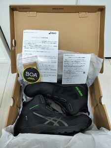 アシックス 安全靴　CP604 GORE-TEX ブラック ガンメタルウィンジョブ BOA asics