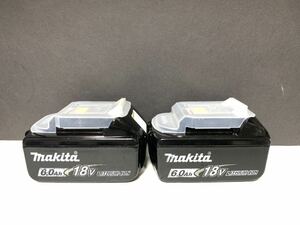 2個 マキタ 動作品 Makita 純正 Li-ion バッテリー BL1860B 6.0Ah 18V 雪マーク 雪印 インパクト # BL1860 BL1460 検索ワード 34 美品