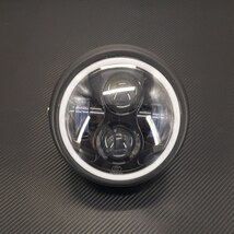 ●ハーレー,スポーツスター,カフェレーサー,LED,エンジェルアイ,フロントヘッドラン,エンジェルリング,ヘッドライト,バイク用品_画像8