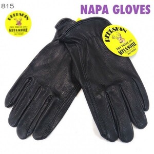 送料無料★ NAPA GLOVES ナパ 鹿革 ディア グローブ プレーン 815-XS ブラック 黒 USA老舗 ワークグローブ 柔らかい 小さいサイズ 人気