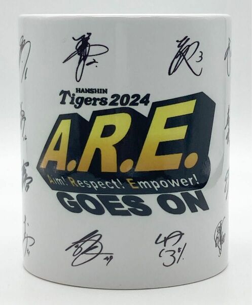 阪神タイガース　2024年度　チームスローガン　寄せ書きサイン　マグカップ