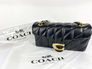 6453　【新品未使用】　COACH　タビー　ショルダーバッグ　26キルティング　黒/ブラック