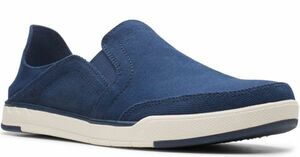 送料無料 CLARKS 29cm スニーカー ネイビー ブルー キャンバス スリッポン ローファー アウトドア ビジネス ランニング ブーツ YYY75