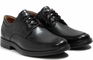 CLARKS 24cm oxford black U chip black leather business office casual suit sneakers boots XXX262