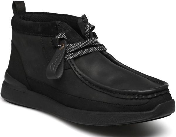 送料無料 CLARKS 28cm ブーツ MI-X テクノロジー レースアップ ブラック レザー ワラビー ビジネス スニーカー マウンテン XXX35