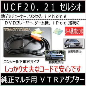 外部入力 ＶＴＲアダプター セルシオ　UCF21 マルチ ビデオ入力コード ＤＶＤプレーヤー iPhone など接続し車内で楽しめます♪ □