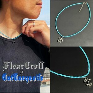  postage included 3980 jpy is considerably atsu.fre Across cut turquoise Power Stone necklace length adjustment possible adjuster attaching ...ko-te.