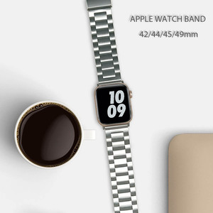 アップルウォッチ バンド ステンレス 42mm 44mm 45mm 49mm apple watch Ultra series SE 9 8 7 6 5 4 3 2 1 銀 シルバー ベルト 交換用 安