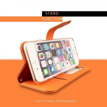  iPhone15 ケース 手帳型 おしゃれ オレンジ 橙 iPhone 15 カバー 鏡付 ストラップ付 アイフォン15 ベルト式 大人かわいい 送料無料 安い_画像6