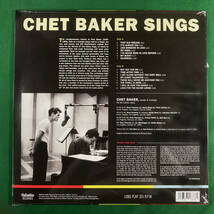 未開封　チェット・ベイカー　シングス　送料500円(最安値)　希少品　美品　EU盤　180g重量盤　Chet Baker Sings 1LP　レコード　 _画像2