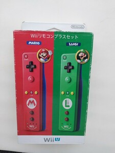 送料無料 Wiiリモコンプラスセット マリオ ルイージ 動作確認済 中古美品 WiiU 任天堂 Nintendo