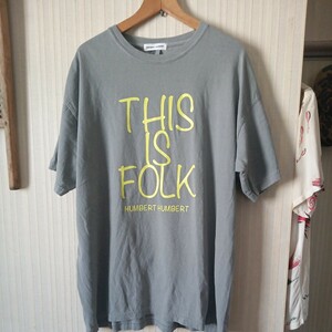 ハンバートハンバート　THIS IS FOLK Tシャツ 　XL 　グレー　リリース＆レコ発ライブ記念アイテム　