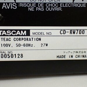 TASCAM CDレコーダー CD-RW700 タスカム ◆ 6E075-2の画像5