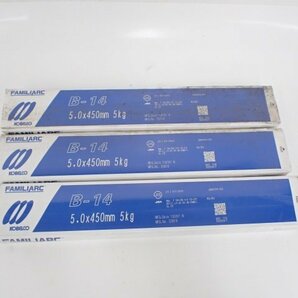 【未使用品】神戸製鋼所 Familiarc 被覆棒 B-14 5.0x450mm 15Kg /550MPa級鋼用溶接棒 B-17 4.0x400mm 10kg △ 6E3A3-6の画像2