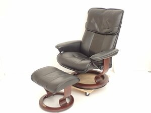 EKORNES ストレスレスチェア オットマン付 椅子 エコーネス チェア 木製脚 リクライニング ◆ 6E2E5-4