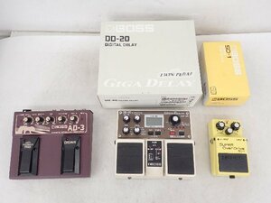 BOSS Acoustic Instrument Processor AD-3/GIGA DELAY DD-20/SUPER Over Drive SD-1 エフェクター3個セット ボス ▽ 6E222-9