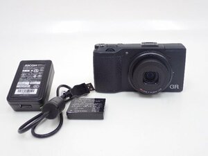 RICOH リコー GR (GR LENS 18.3mm F2.8) コンパクトデジタルカメラ 充電ケーブル/バッテリー付 ∩ 6E350-1