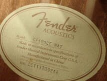 Fender ACOUSTICS フェンダー CF100CE NAT アコースティックギター エレアコ ソフトケース付き ¶ 6E3A4-11_画像5