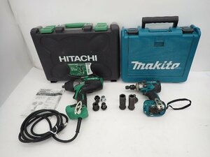 makita マキタ インパクトレンチ TW281D/日立 Hikoki WR16SE セット プラスチックケース/説明書付 ∽ 6E73C-7