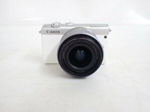 Canon キャノン EOS M100 ミラーレス一眼レフカメラ EF-M 15-45mm レンズキット ホワイト ∴ 6E68E-1
