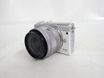 Canon キャノン EOS M100 ミラーレス一眼レフカメラ EF-M 15-45mm レンズキット ホワイト ∴ 6E68E-1_画像3