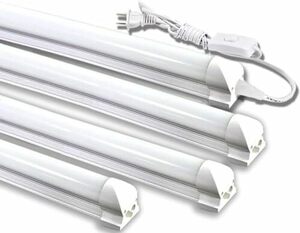 昼光色 6000K-6500K led 天井照明 18W 直管 バーライト LED T8 ベースライト 器具一体型LED蛍光灯 4