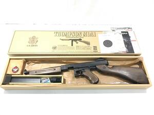 中古品 TOKYO MARUI THOMPSON M1A1 東京マルイ トンプソン サブマシンガン 電動ガン 木製ストック 外箱あり