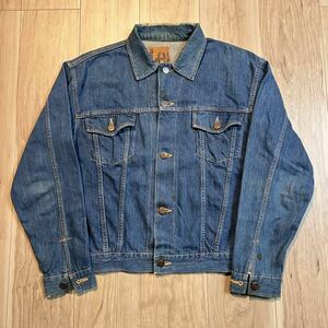 【珍品】60-70s ビンテージ Leem リーム デニムジャケット Gジャン ジージャン LEVI'S 3rd 4th型 ヴィンテージ 月桂樹 赤耳 メンズ R-3427