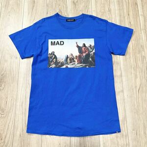 【送料360円】レア UNDER COVER アンダーカバー 半袖Tシャツ カットソー MAD JESUS 青 ブループリント メンズ サイズM R-4411