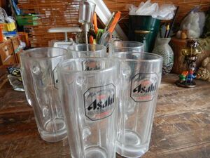 Asahi black Logo super dry 0107 400ML rank middle jug 5 piece set Asahi beer glass 