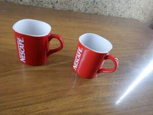 NESCAFE RED ネスカフェ　赤い　コーヒー　マグカップ　032801 ペア　11X7H8CM カップグラス　