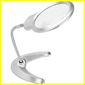 [ new goods unused goods ] mobile stand magnifier 5 times /2 times enlargement magnifier light attaching reading magnifier magnifier magnifying glass 130mm 2LED magnifying glass magnifier 360