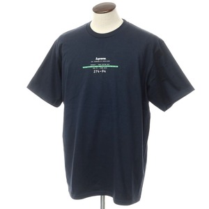 【中古】シュプリーム Supreme 2024年春夏 Standard Tee コットン クルーネック 半袖Ｔシャツ ネイビー【サイズXL】