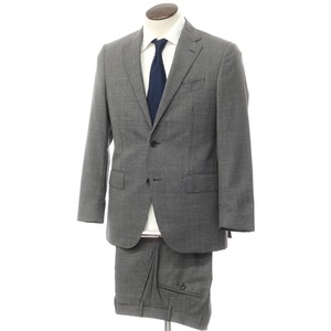 【中古】サルトリア ラトレ SARTORIA LATORRE ウール ハウンドトゥース柄 2つボタンスーツ グレーxブラック【サイズ48】