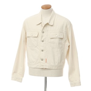 【中古】カルバンクライン Calvin Klein × Heron Preston コットン Gジャン デニムジャケット アイボリー【サイズM】