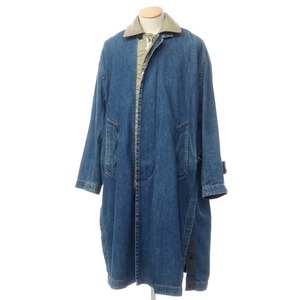 【中古】サカイ Sacai デニム ナイロン 切替 ロングコート ブルー【サイズ1】