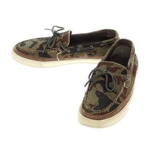 [ used ] sax fifth avenue Saks Fifth Avenue camouflage -ju pattern is lako sneakers olive [ size 10.5]