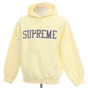 【中古】シュプリーム Supreme 2023年秋冬 Varsity Hooded Sweatshirt プルオーバー パーカー ライトイエロー【サイズS】