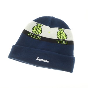 【中古】シュプリーム Supreme 2019年秋冬 Pay Me Beanie アクリル ニットキャップ ホワイト