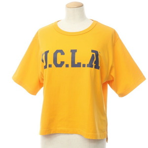 【中古】ビームス ボーイ BEAMS BOY UCLAコラボ ワイド 半袖Tシャツ イエローオレンジ【サイズONE】
